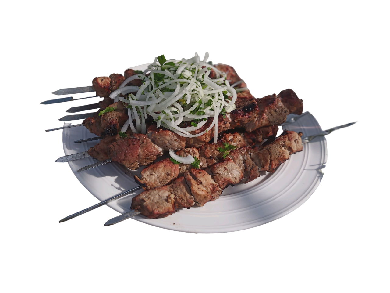 Grilled kebab platter at Arabic restaurant in Clifton, NJ